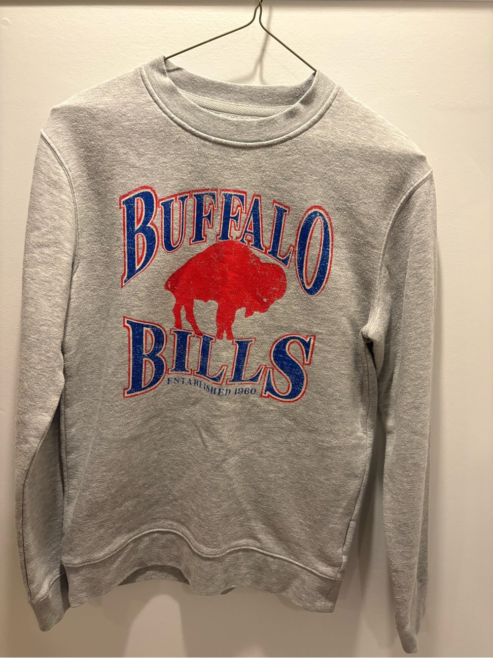 Fanatics Gray Crewneck Buffalo Bills Sweatshirt